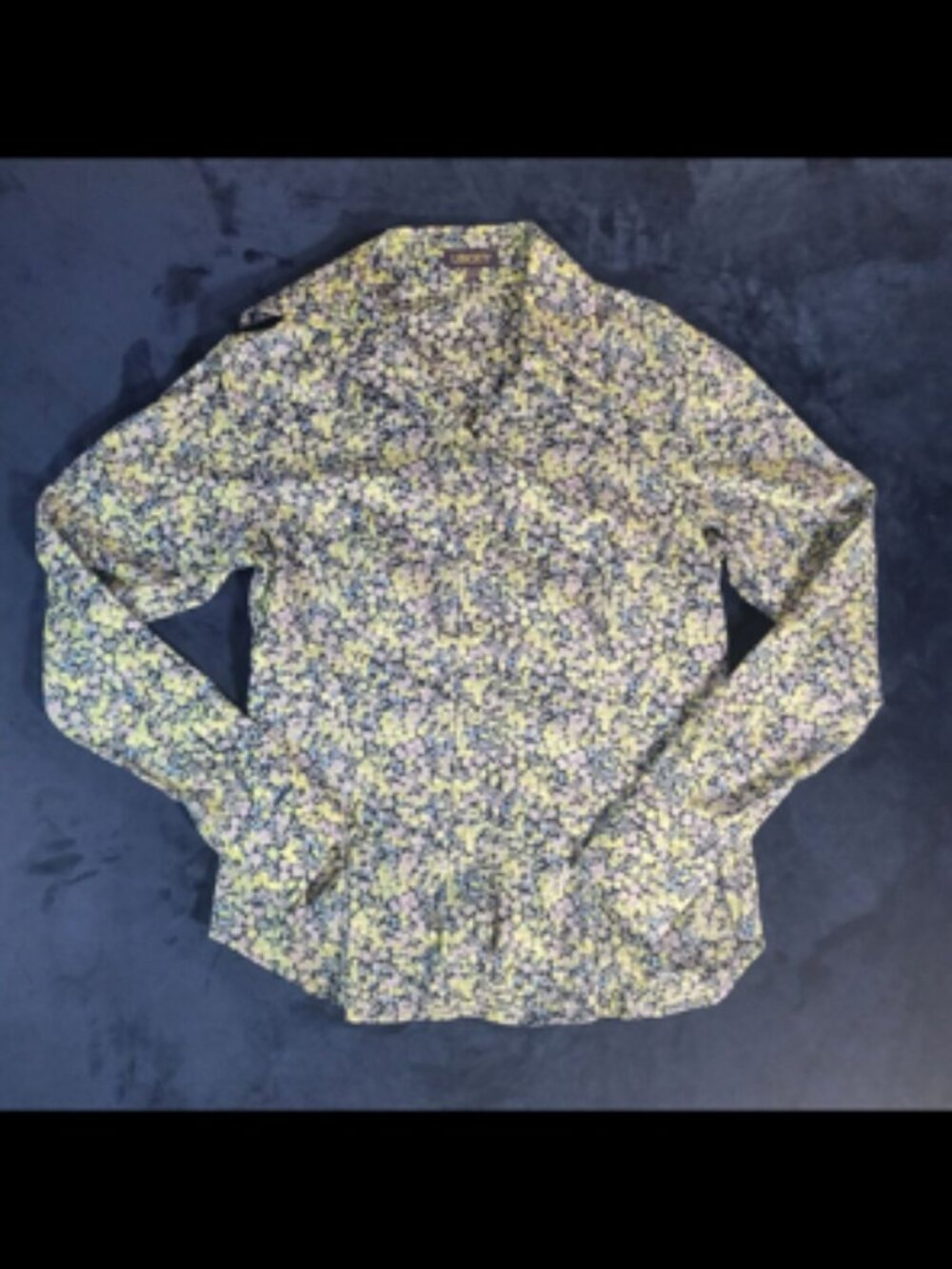 Liberty Women's Cotton Woven Floral Button-Front Collared Shirt, Size 8